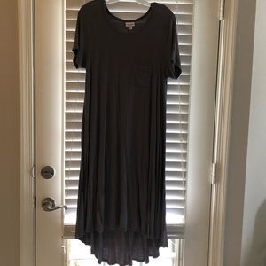 LuLaRoe Gray Hi Low Tee Shirt Dress. Size small